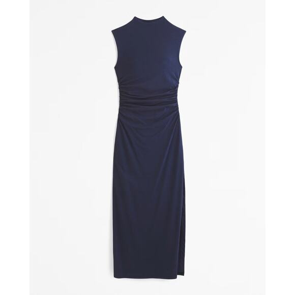 Abercrombie & Fitch The A&F Paloma Midi Dress Dark Indigo - S - Picture 5 of 5